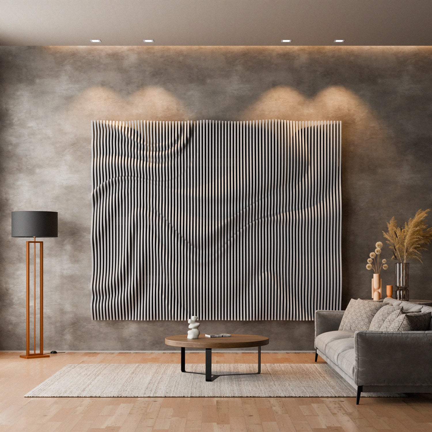 Parametric 3D Wood Wall Art Backdrop