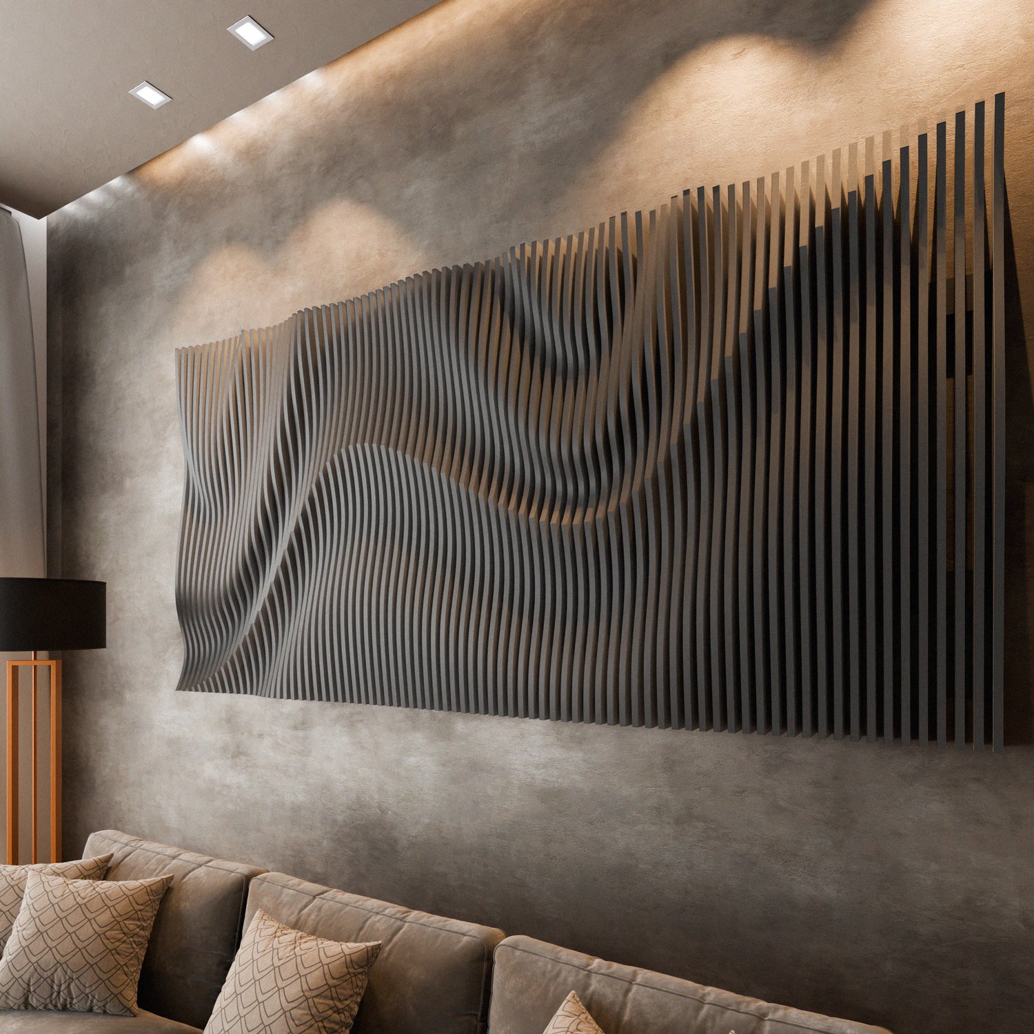 Parametric 3D Wood Wall Art Panel