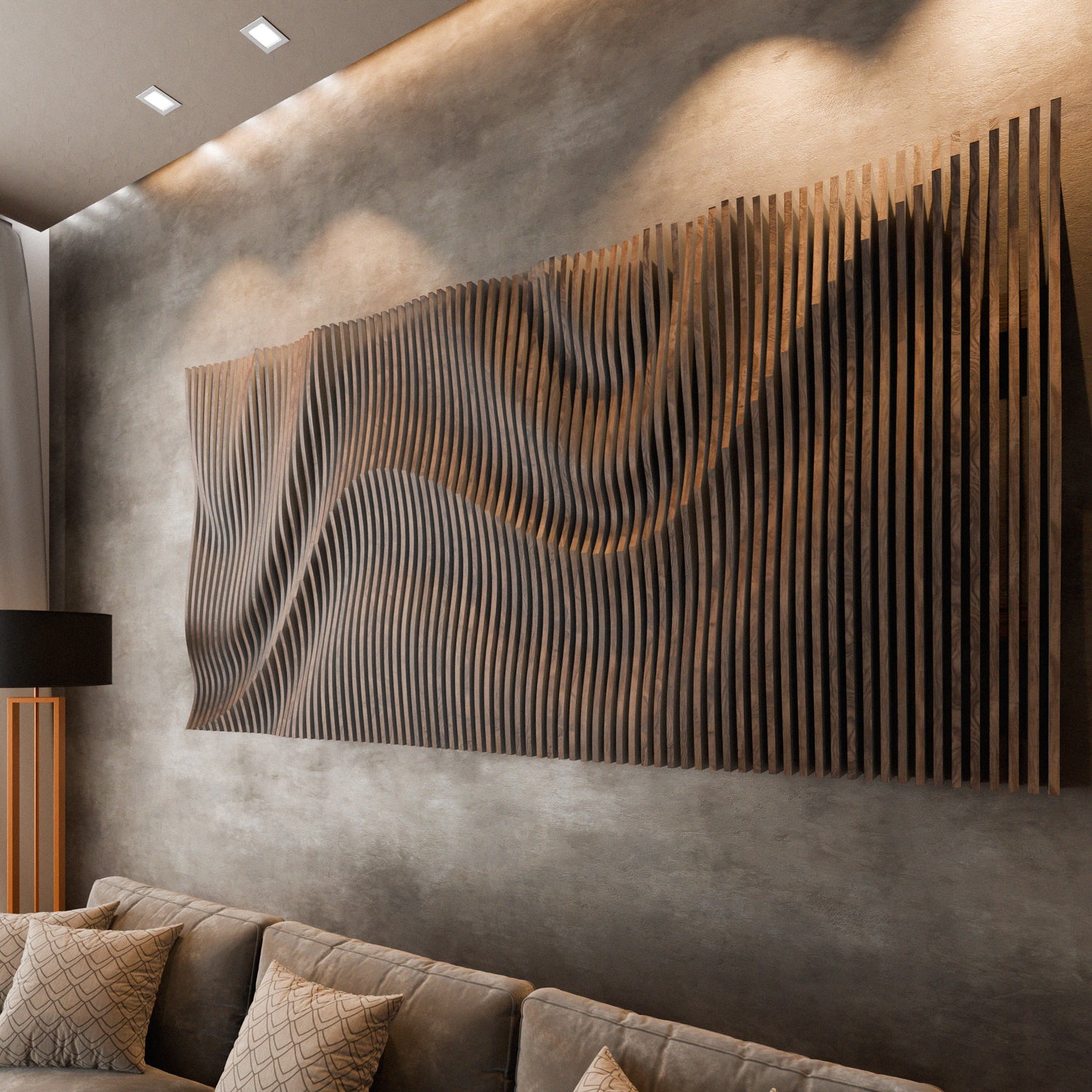 Parametric 3D Wood Wall Art Panel