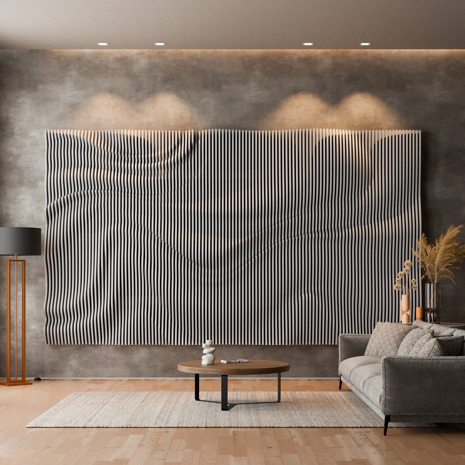 Parametric 3D Wood Wall Art Backdrop 