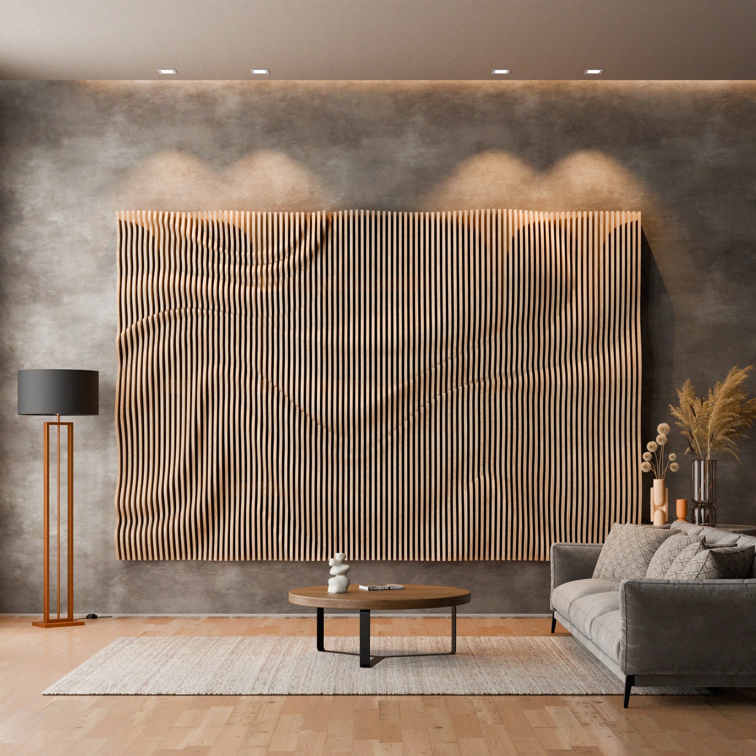 Parametric 3D Wood Wall Art Backdrop 