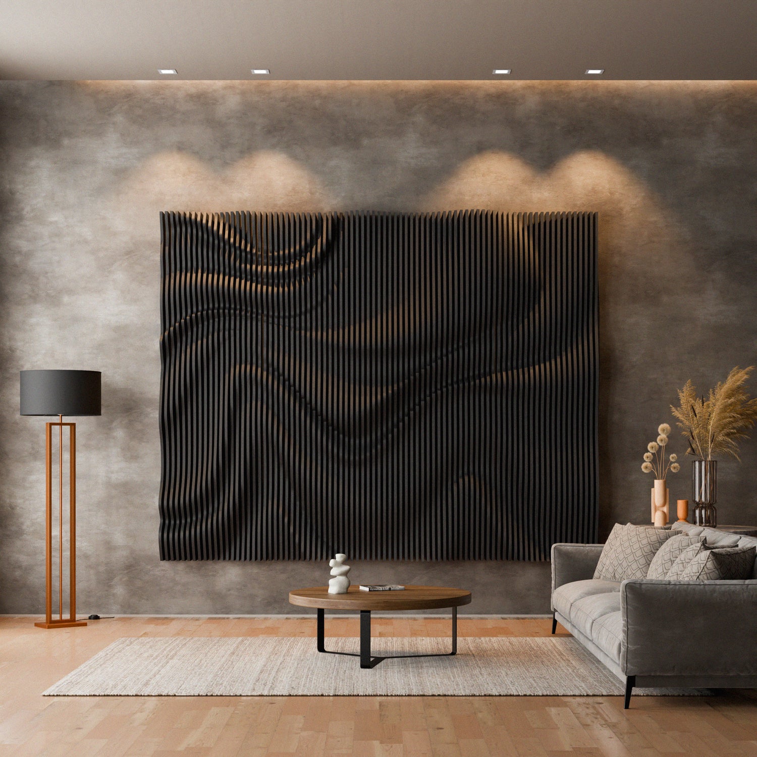 Parametric 3D Wood Wall Art Backdrop 