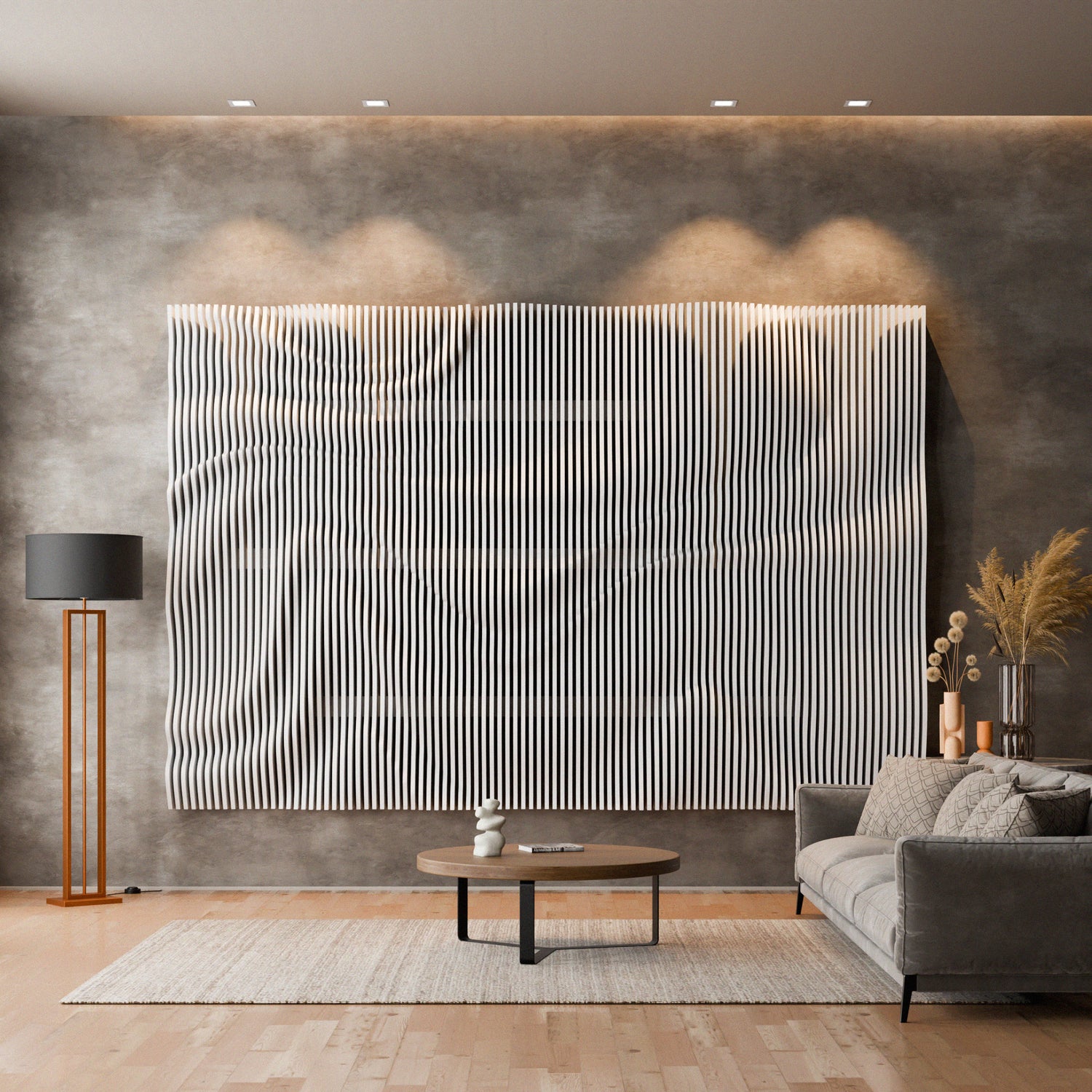 Parametric 3D Wood Wall Art Backdrop 