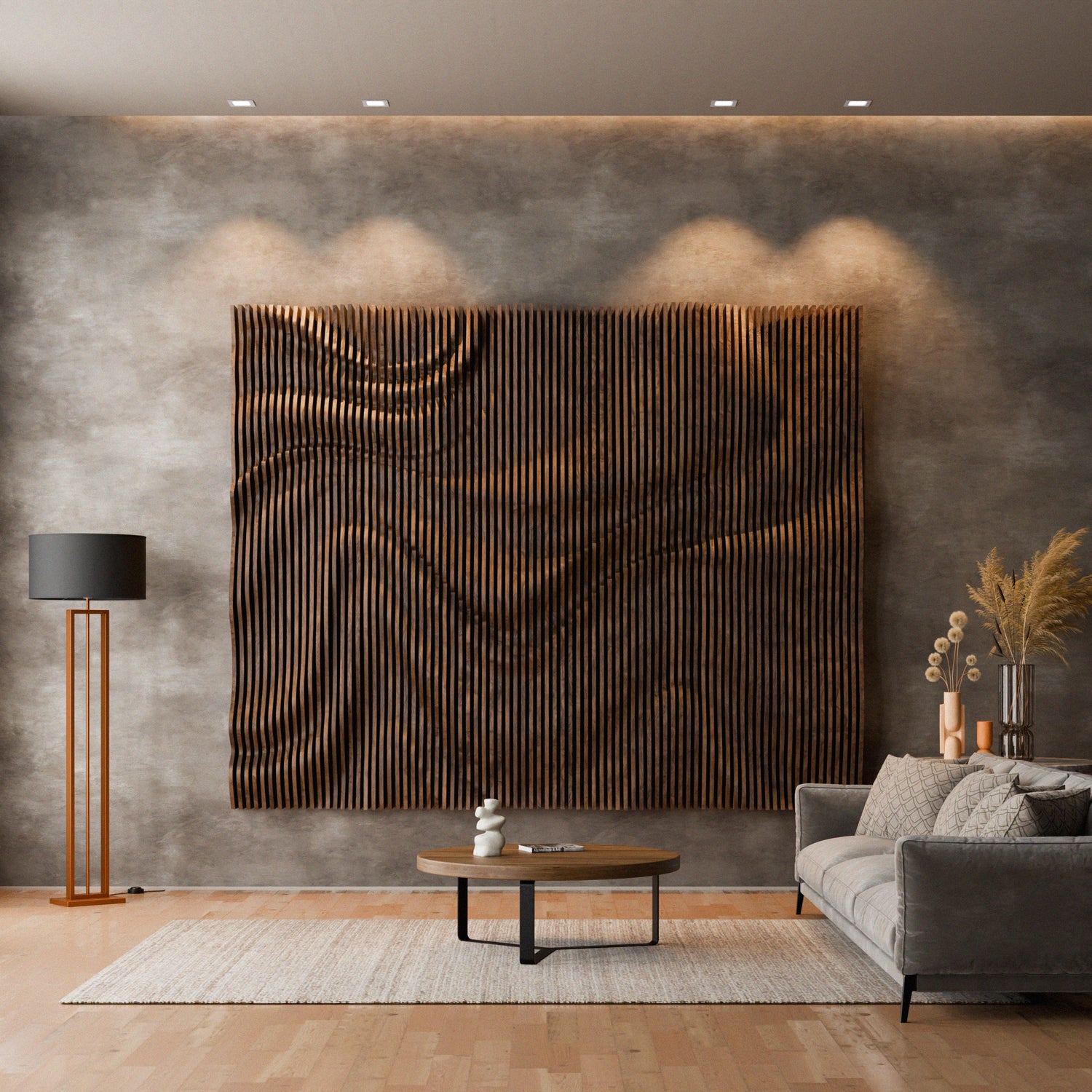 Parametric 3D Wood Wall Art Backdrop 