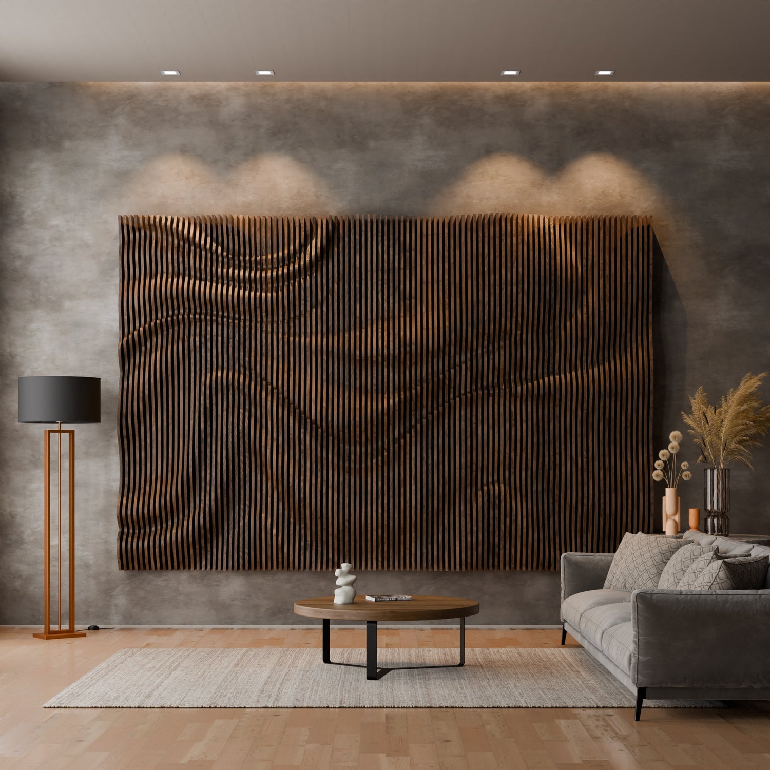 Parametric 3D Wood Wall Art Backdrop 