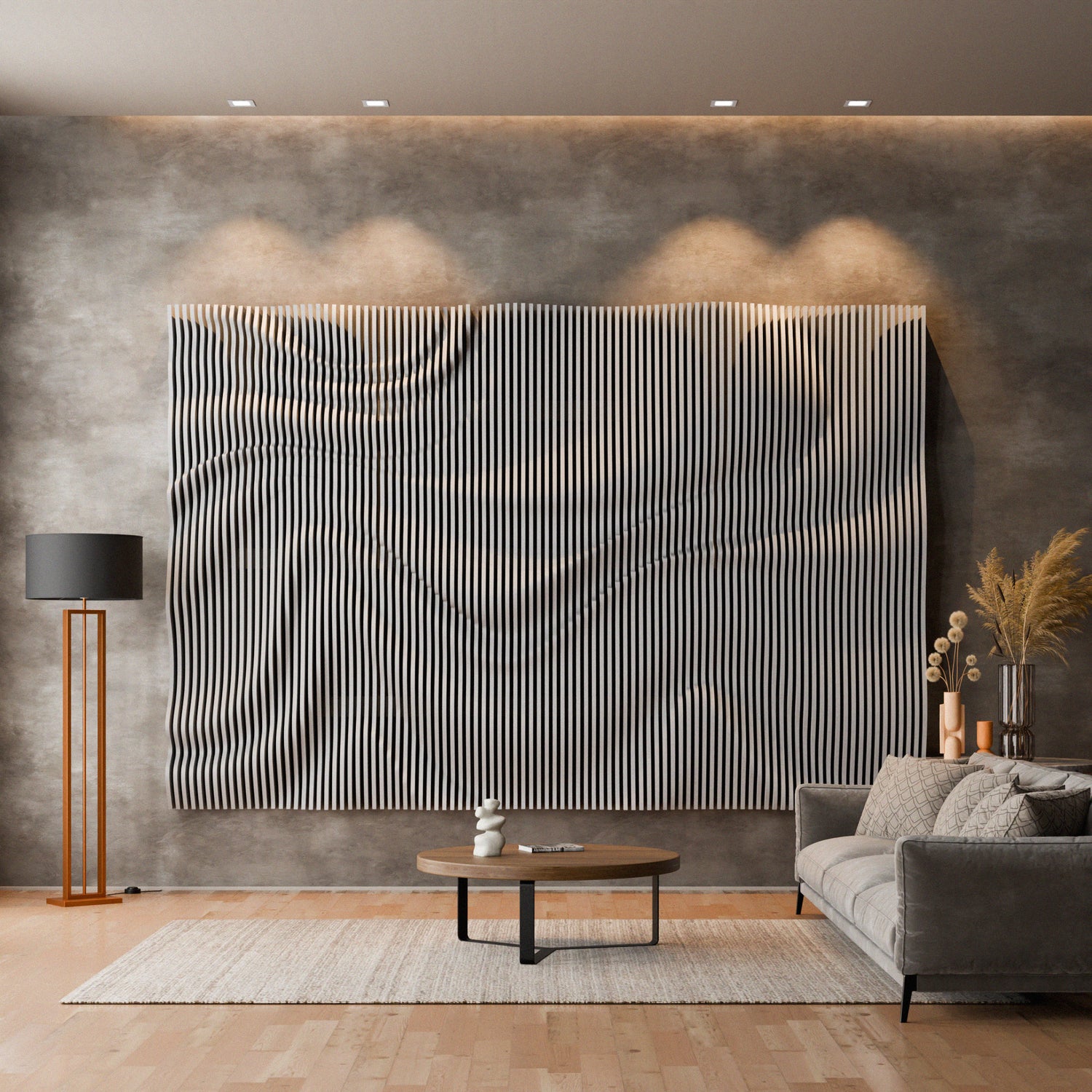 Parametric 3D Wood Wall Art Backdrop 