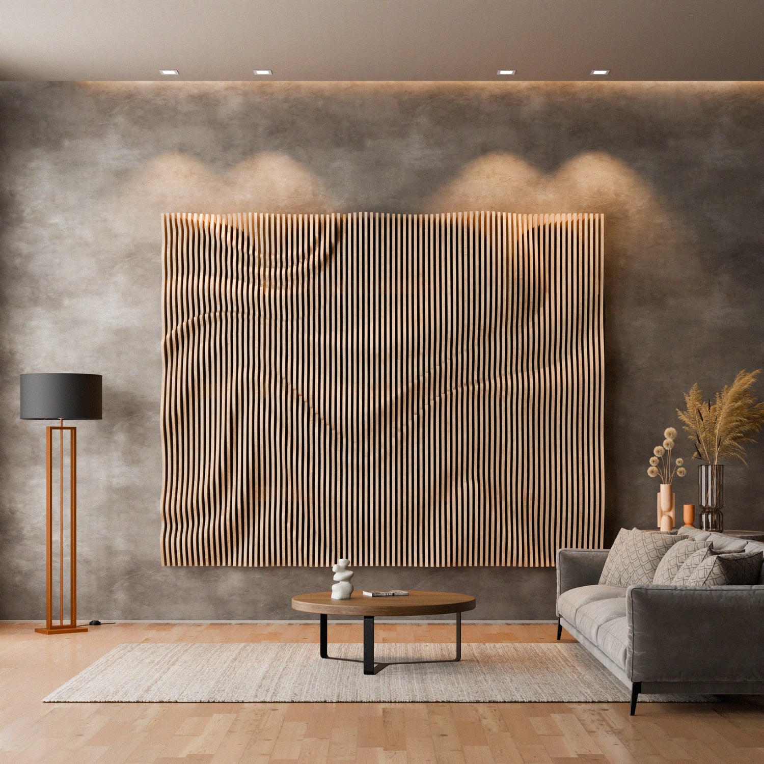 Parametric 3D Wood Wall Art Backdrop 