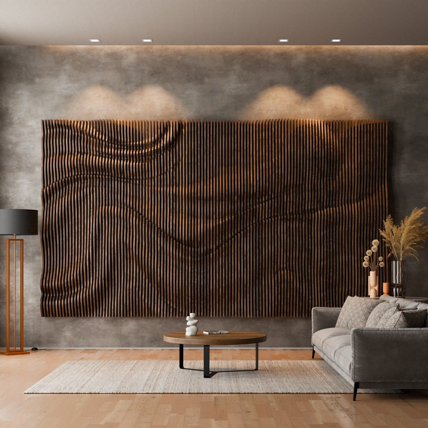 Parametric 3D Wood Wall Art Backdrop 