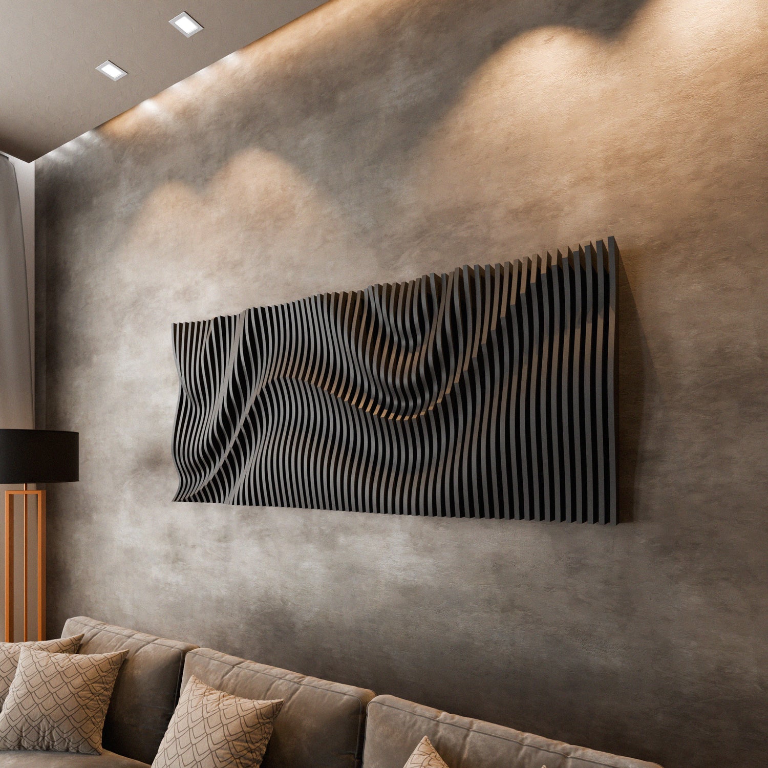 Parametric 3D Wood Wall Art Panel 