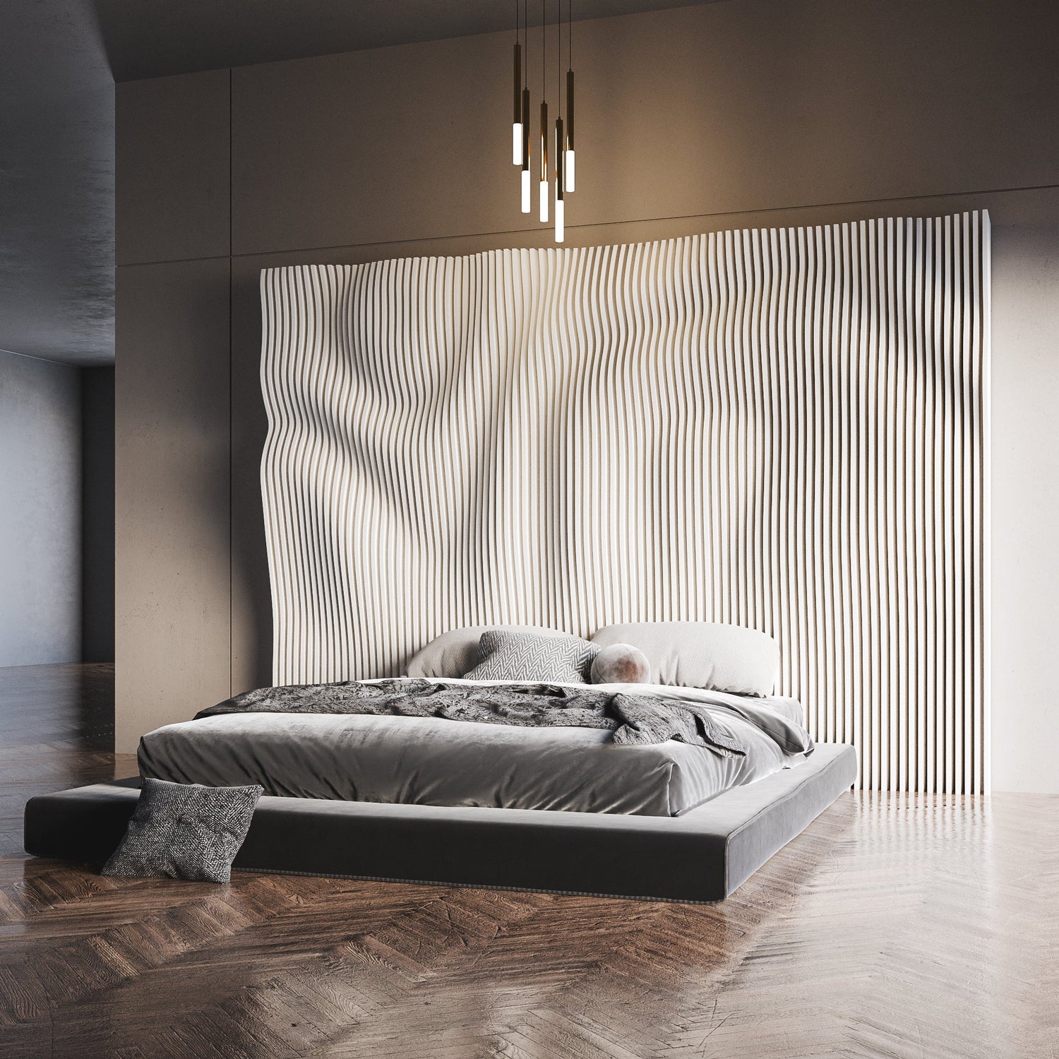 Parametric 3D Wood Wall Art Headboard 