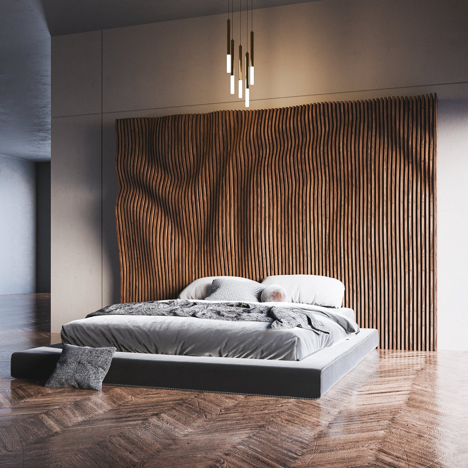 Parametric 3D Wood Wall Art Headboard 