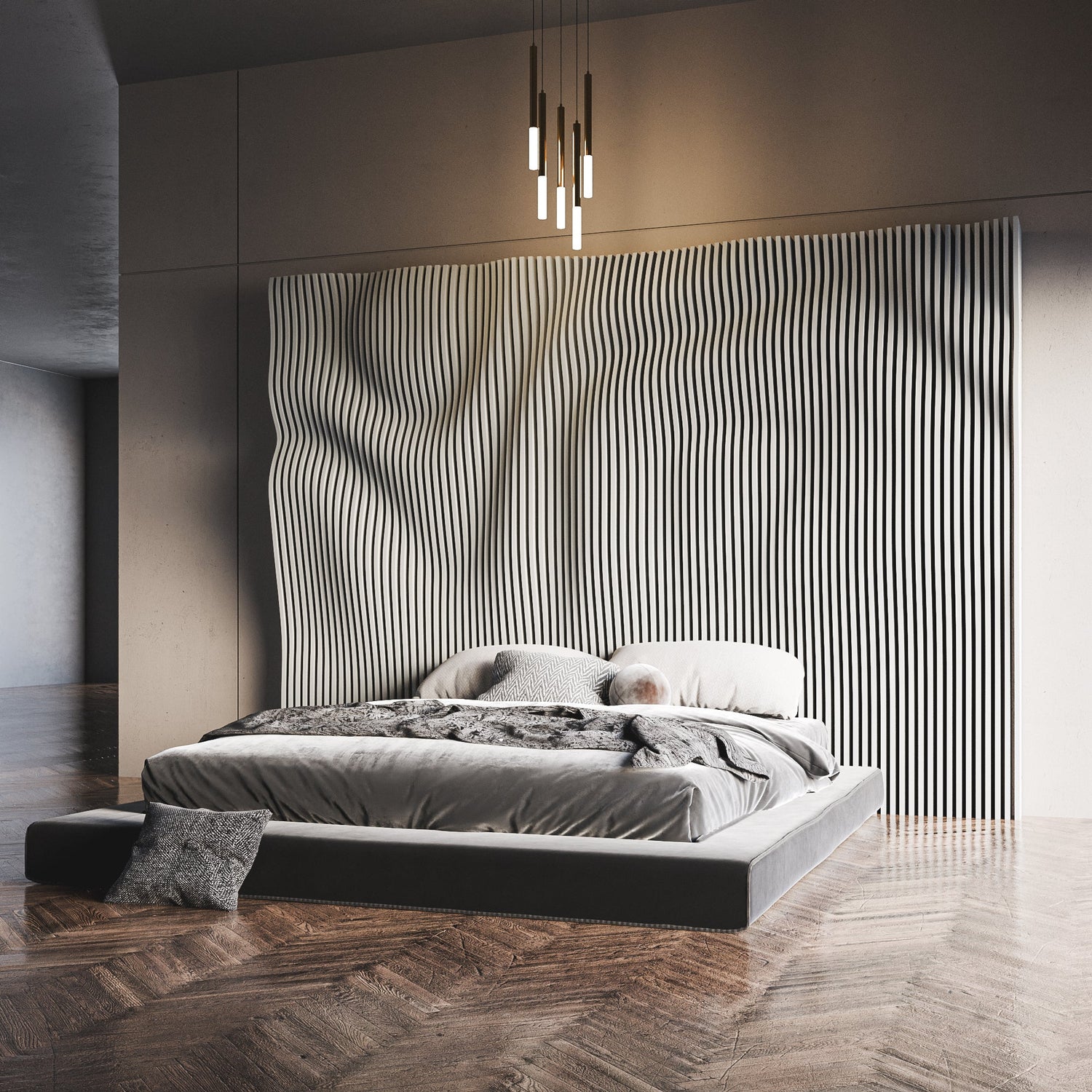 Parametric 3D Wood Wall Art Headboard 