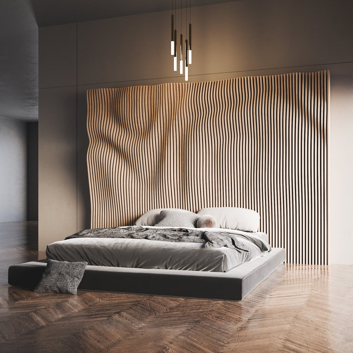 Parametric 3D Wood Wall Art Headboard 