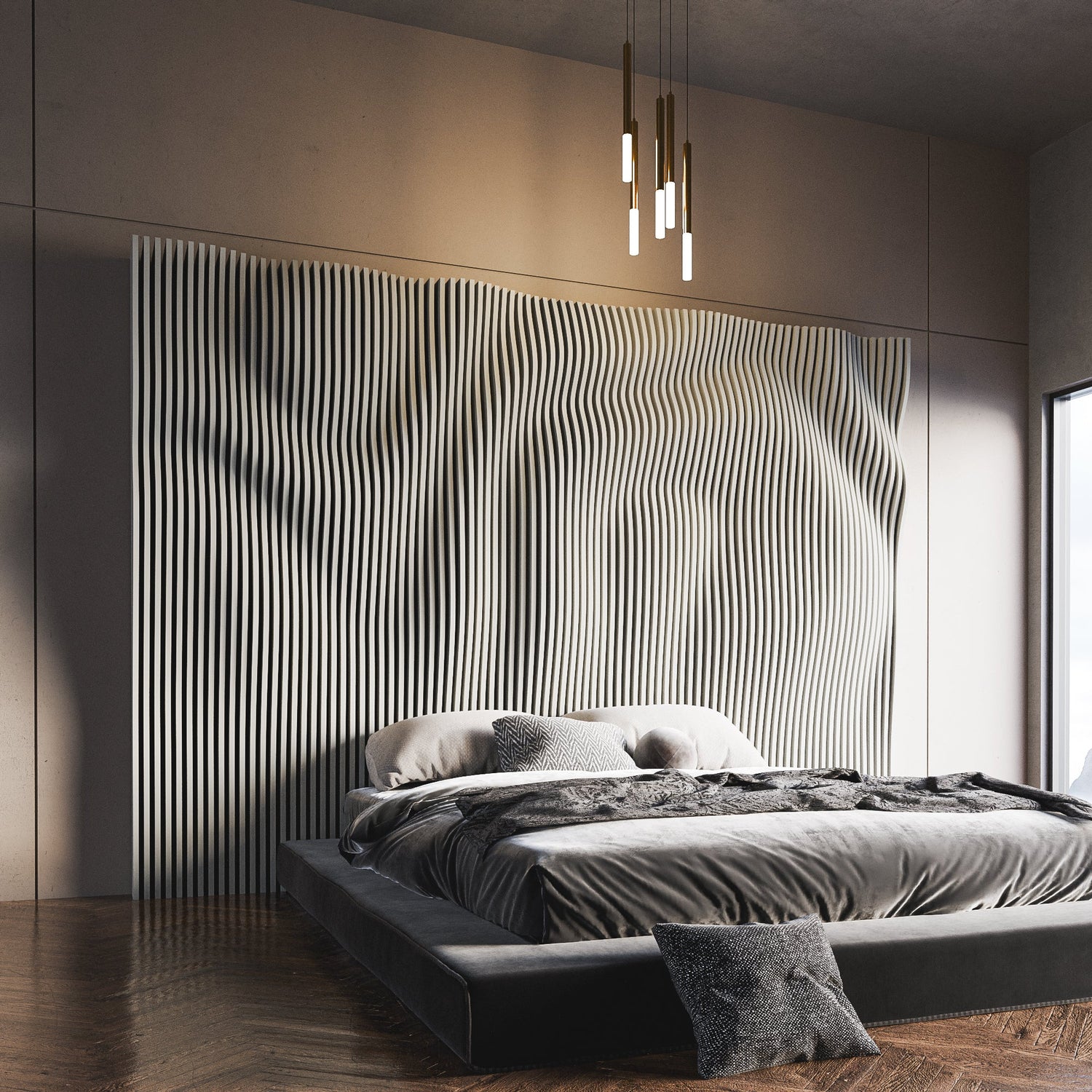 Parametric 3D Wood Wall Art Headboard 