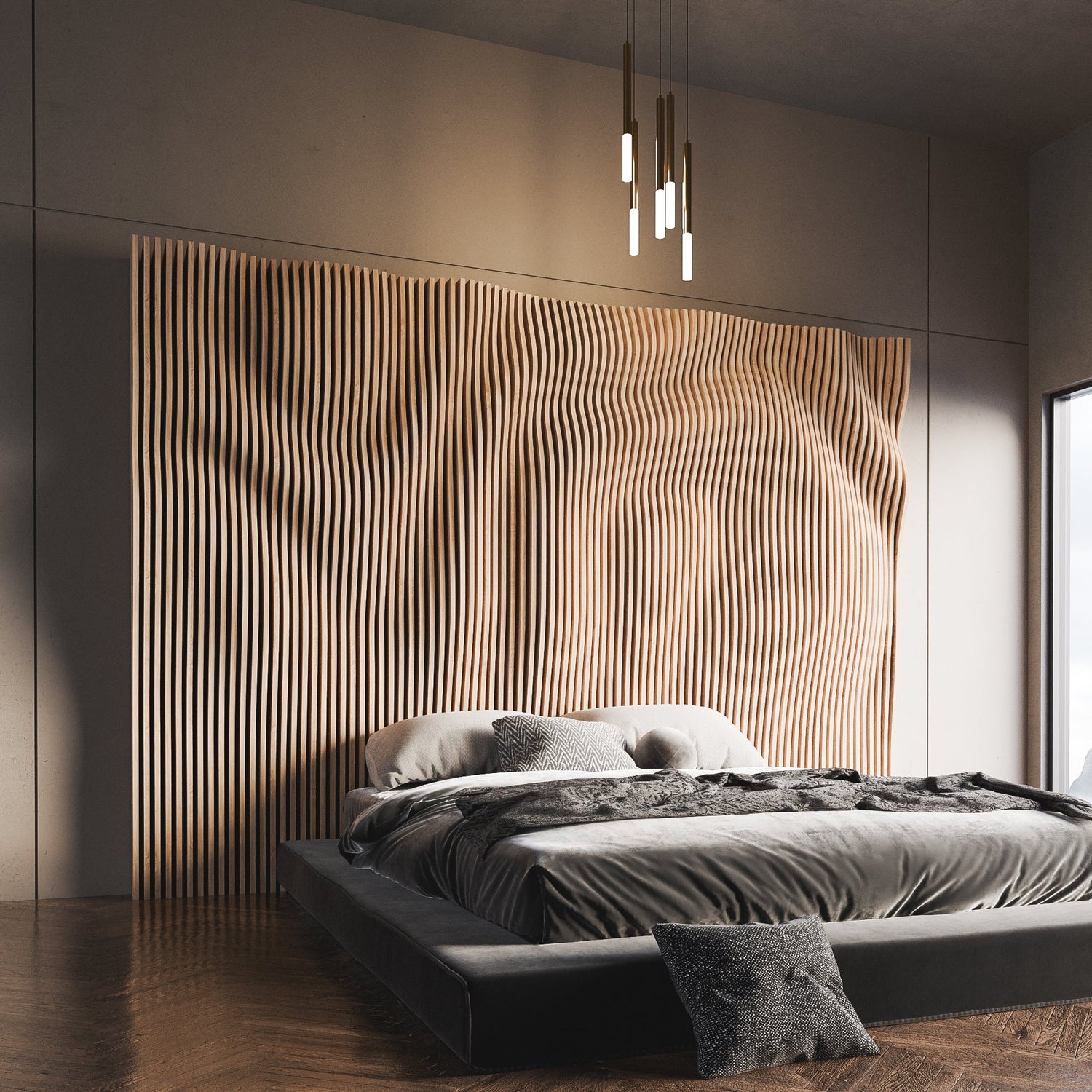 Parametric 3D Wood Wall Art Headboard 