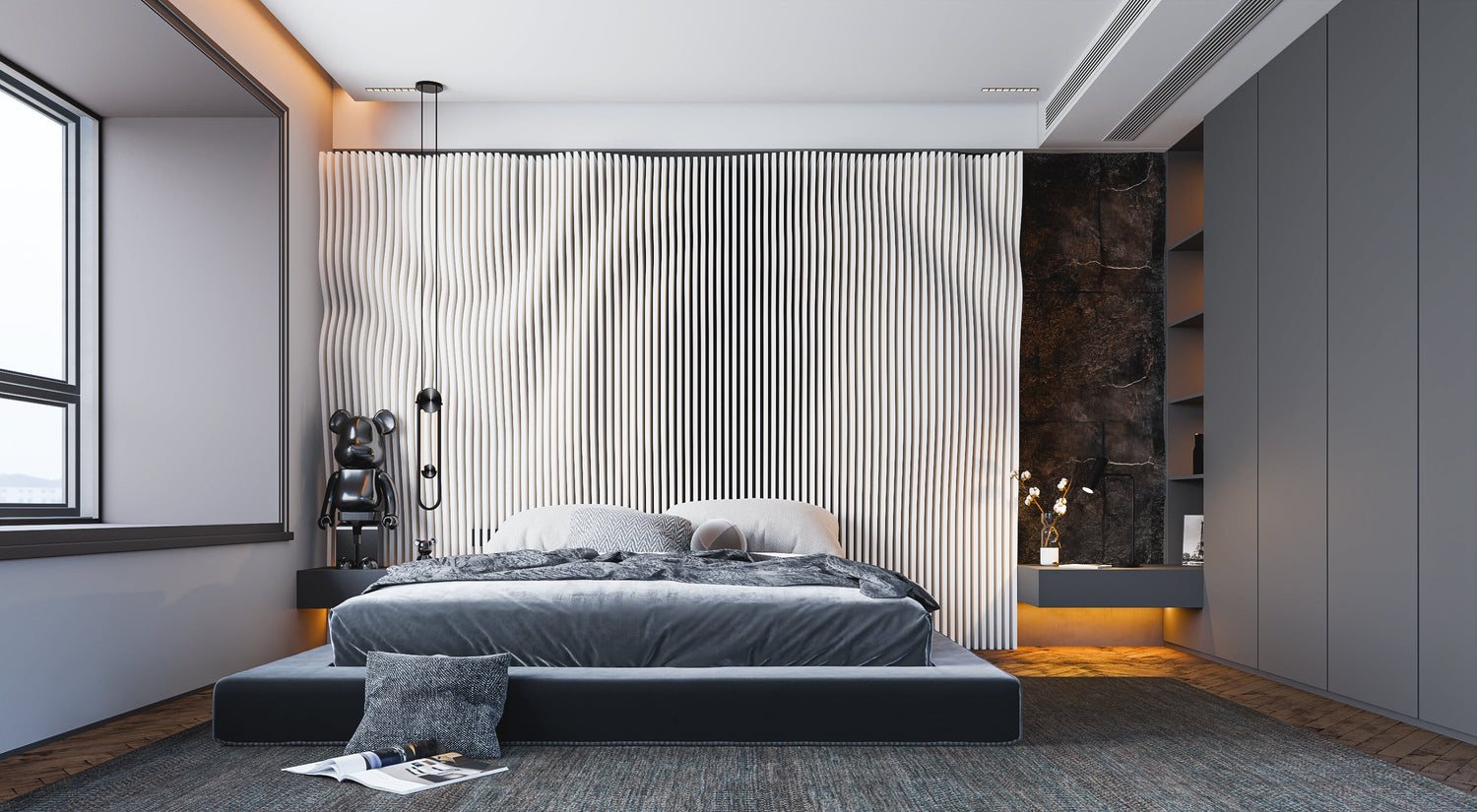 Parametric 3D Wood Wall Art Headboard 