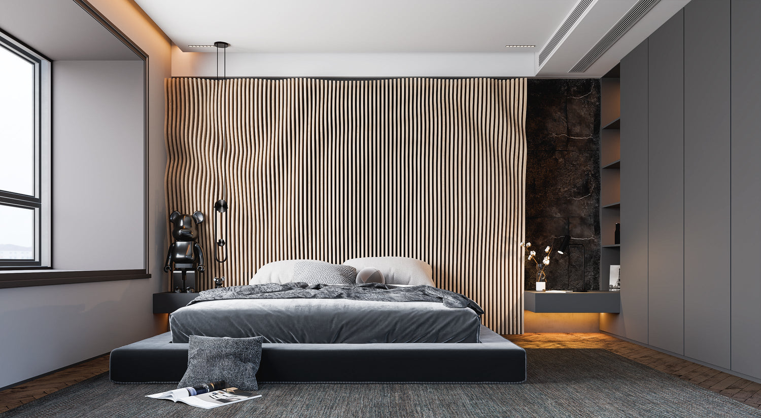 Parametric 3D Wood Wall Art Headboard 