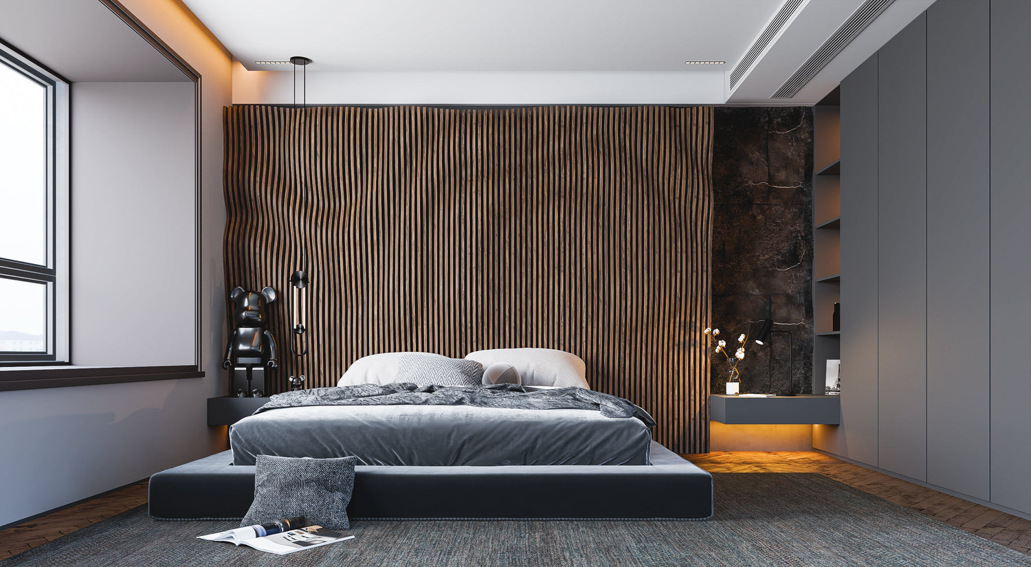 Parametric 3D Wood Wall Art Headboard 